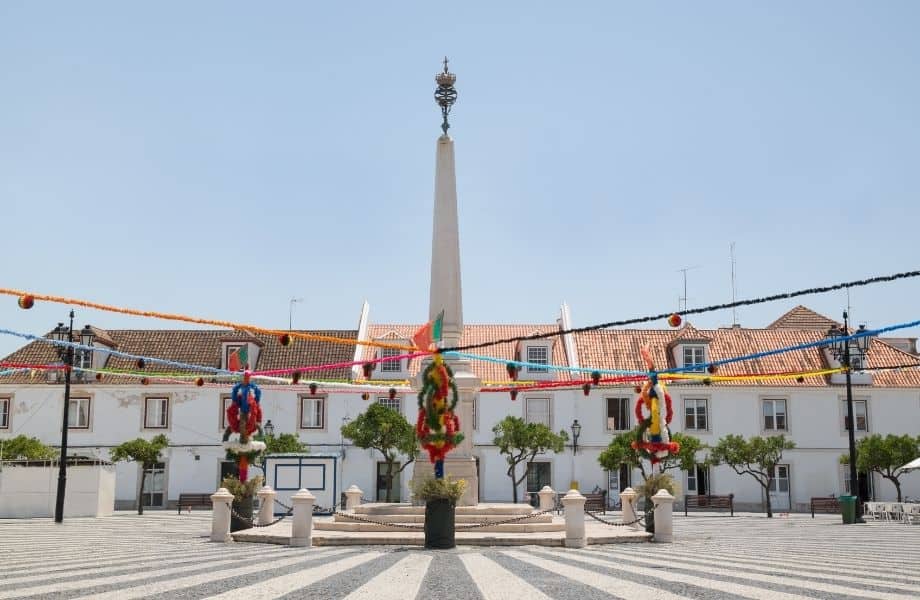 algarve activities and attractions, Vila Real de Santo António centro prepared for a festival