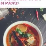 Are you wondering what to eat in Madrid? This Madrid food guide is about the best food to try in Madrid including Madrid food restaurants where you can enjoy tapas, paella and more. #spain #madrid #madridfood #madridrestaurants #spainfood