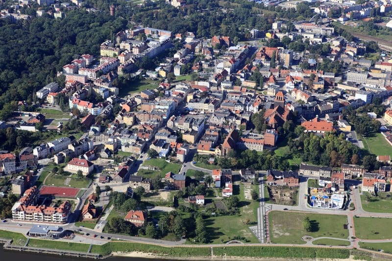 Aerial view. Poland, Pomeranian province Tczew" poland