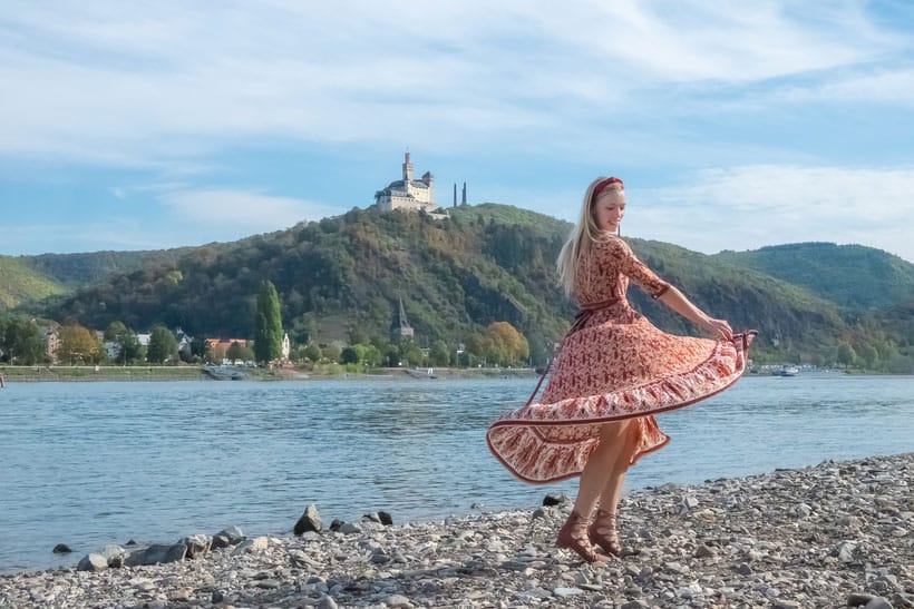 Best Castles and Rhine Towns in the Rhine River Valley, Dancing on the Rhine with castle in the background