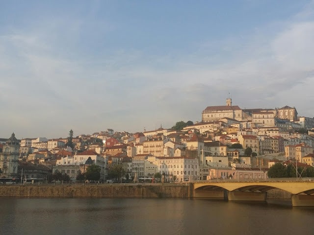 view on coimbra with a bridge