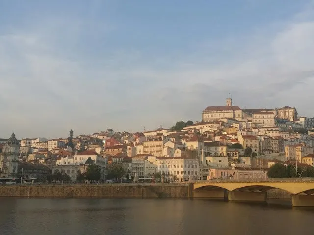 view on coimbra with a bridge