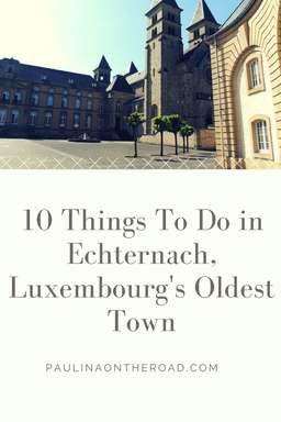 pin for the blog post with views on echternach basilica luxembourg