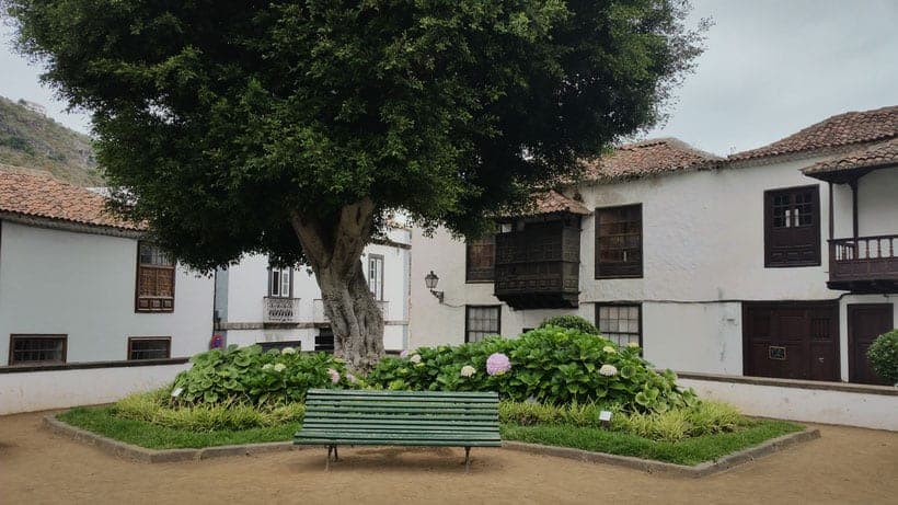 what to do in north tenerife a bench outside some traditional white homes