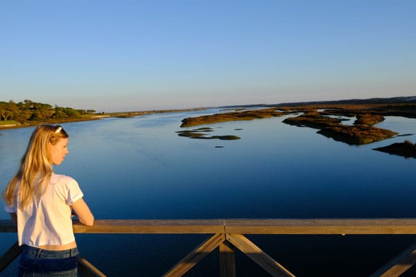 places to visit during winter in the algarve, overlooking the marshland in ria formosa