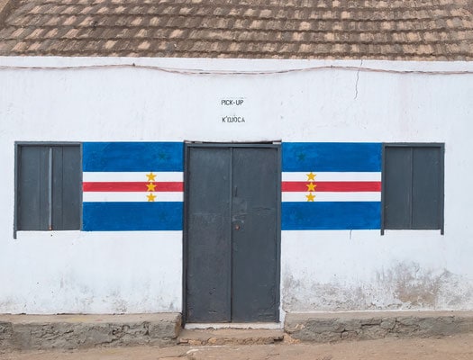 house front in maio island cabo verde