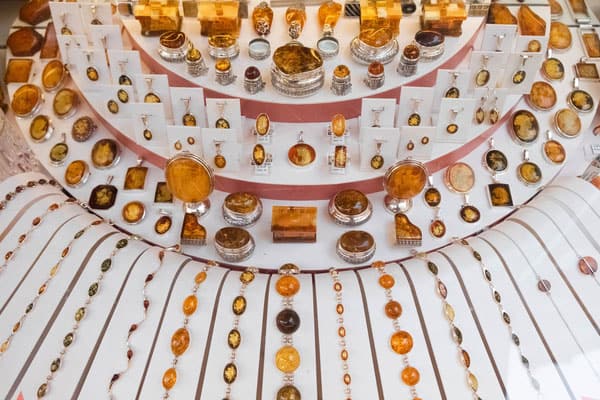 what to see in gdansk poland, beautiful amber on display