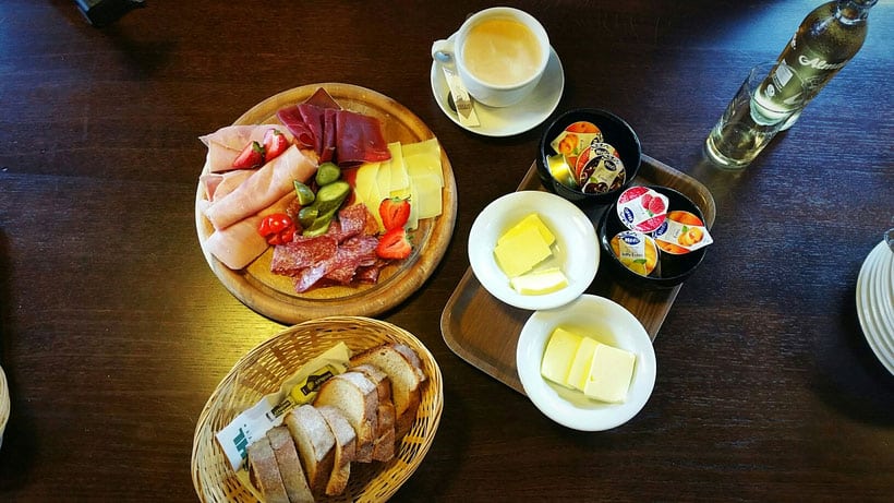 Things to do in Liechtenstein, a hearty breakfast spread