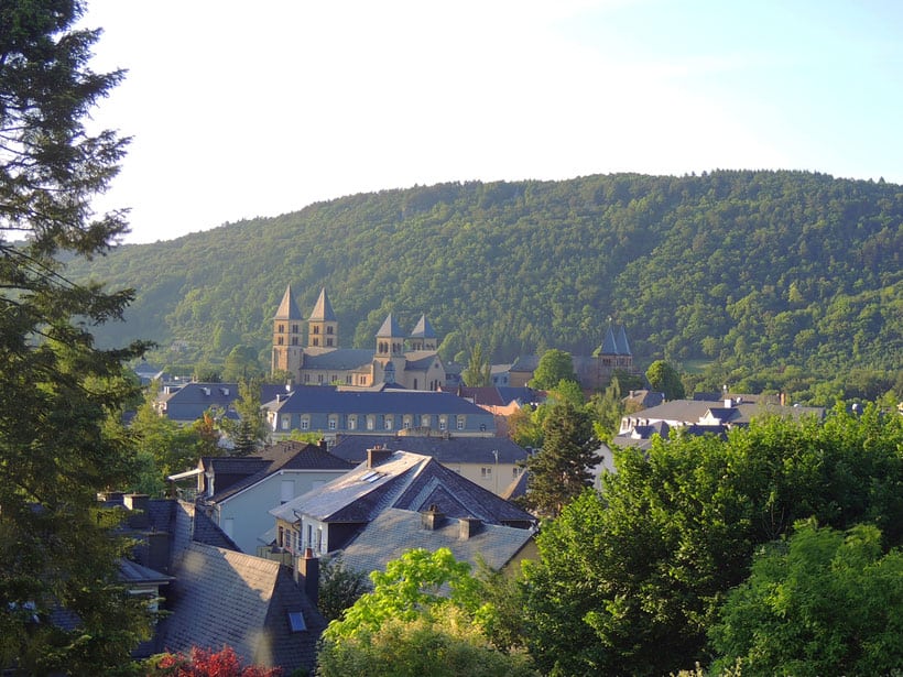 views from the hills on echternach luxembourg
