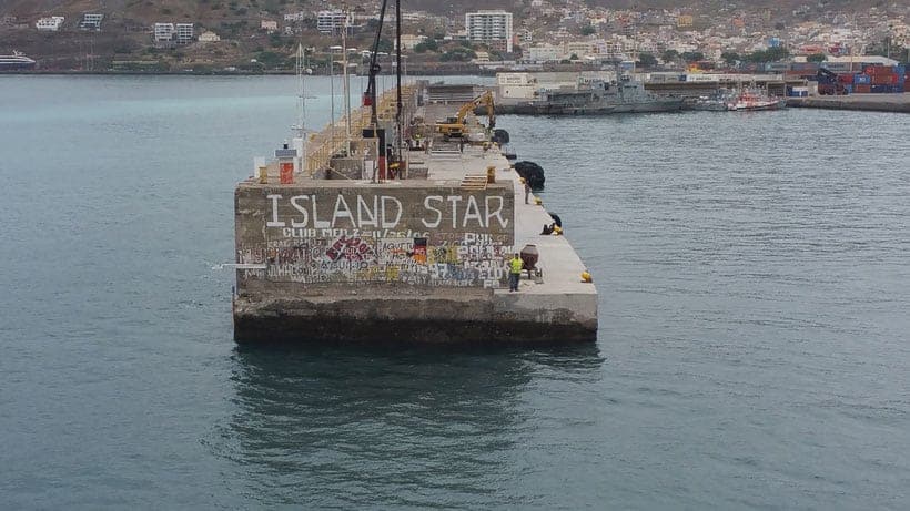 harbor in mindelo, cape verde