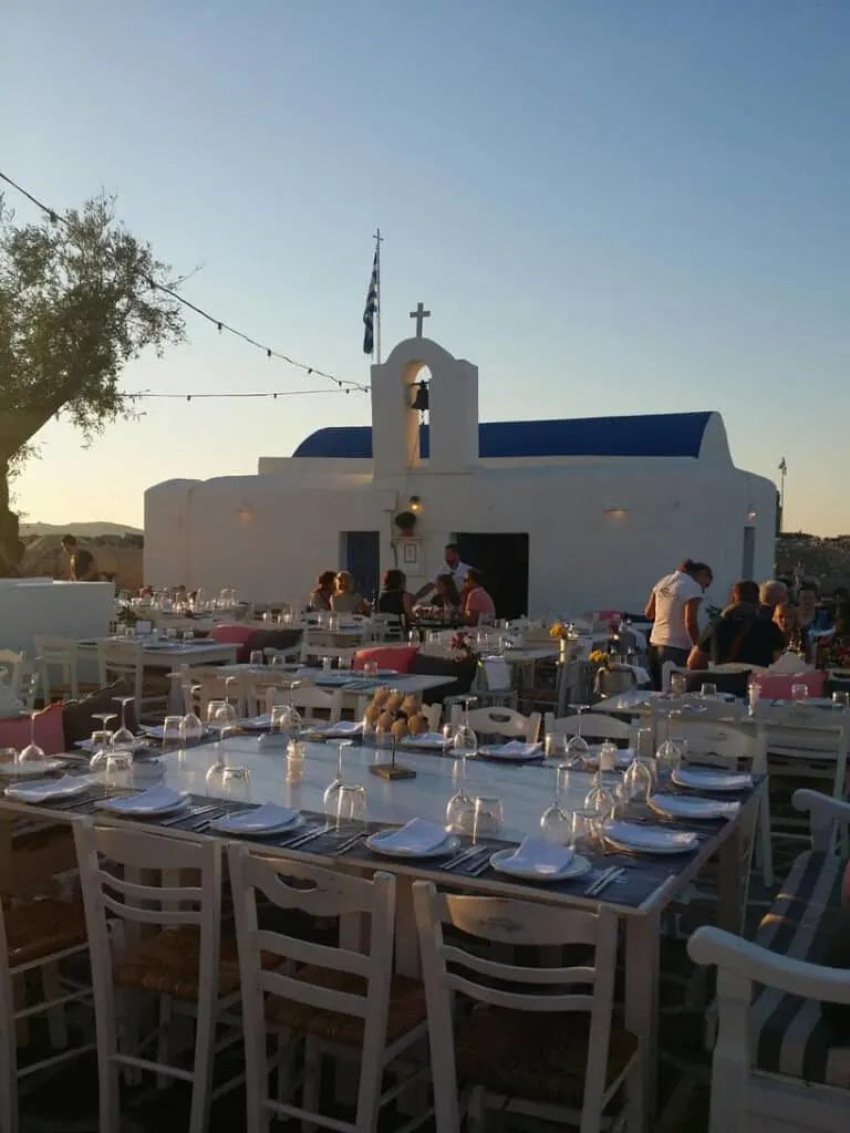 best things to do in paros, outside restaurant in naoussa