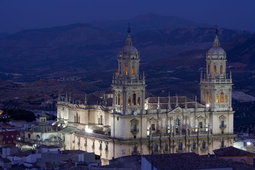 Jaen's impressive cathedral andalucia spain things to do, things to do in south spain, jaen cathedral at night, andalucia