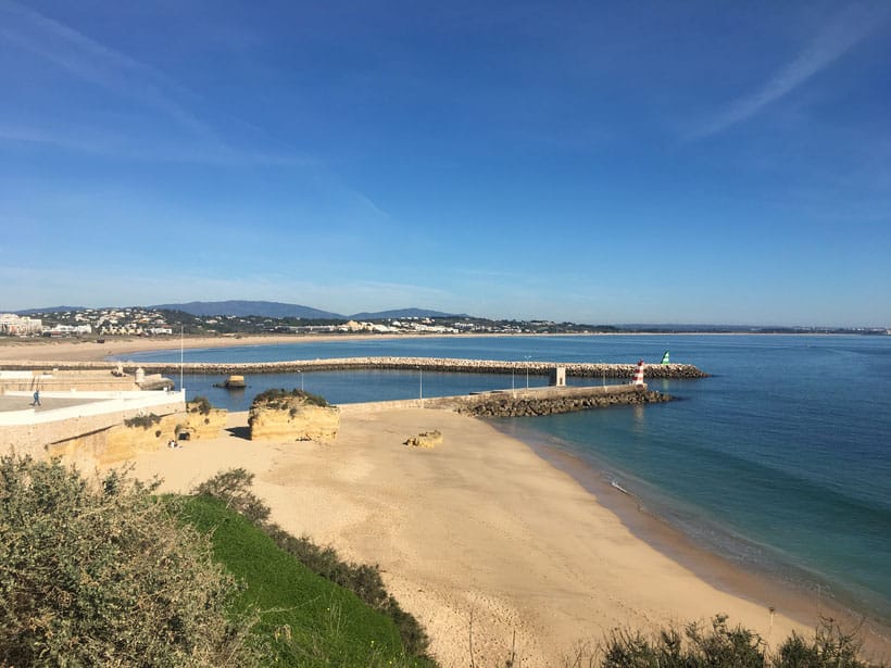 sightseeing in algarve, aerial view of Praia da Batata. where to stay in vilamoura