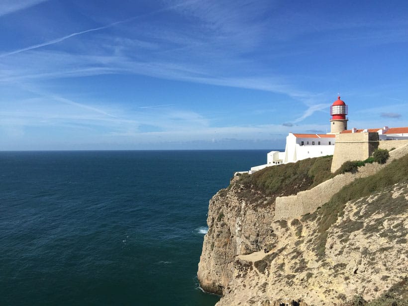 attractions in algarve, view of st vincent's lighthouse in sagres