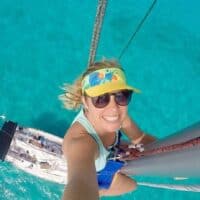 happy girl sailing, ocean crossing, adventure of a lifetime, happy girl on her sailing ship