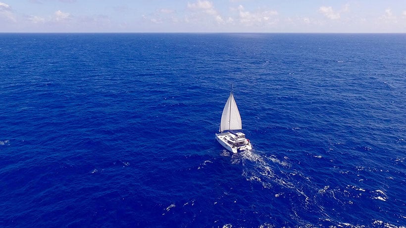 catamaran on the atlantic ocean, sailing blog, adventure, boat hitchhiking