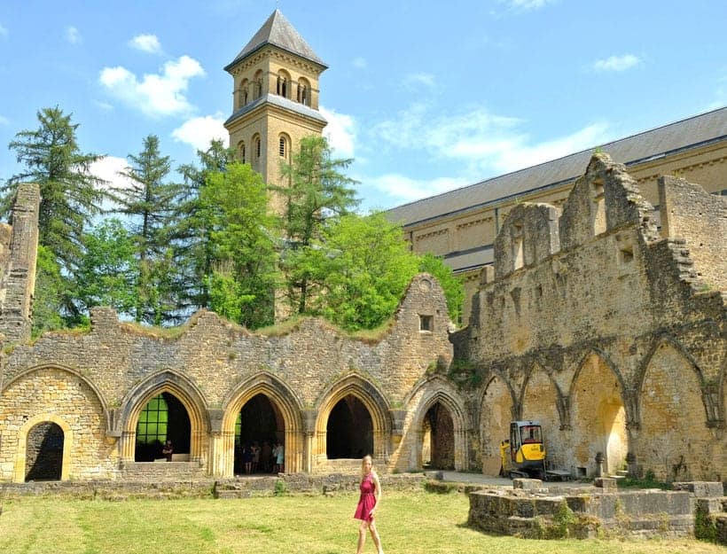 weekend breaks to belgium, walking around orval abbey