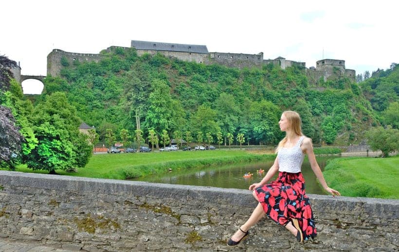 best castles in belgium, sitting on a bridge across from bouillon castle