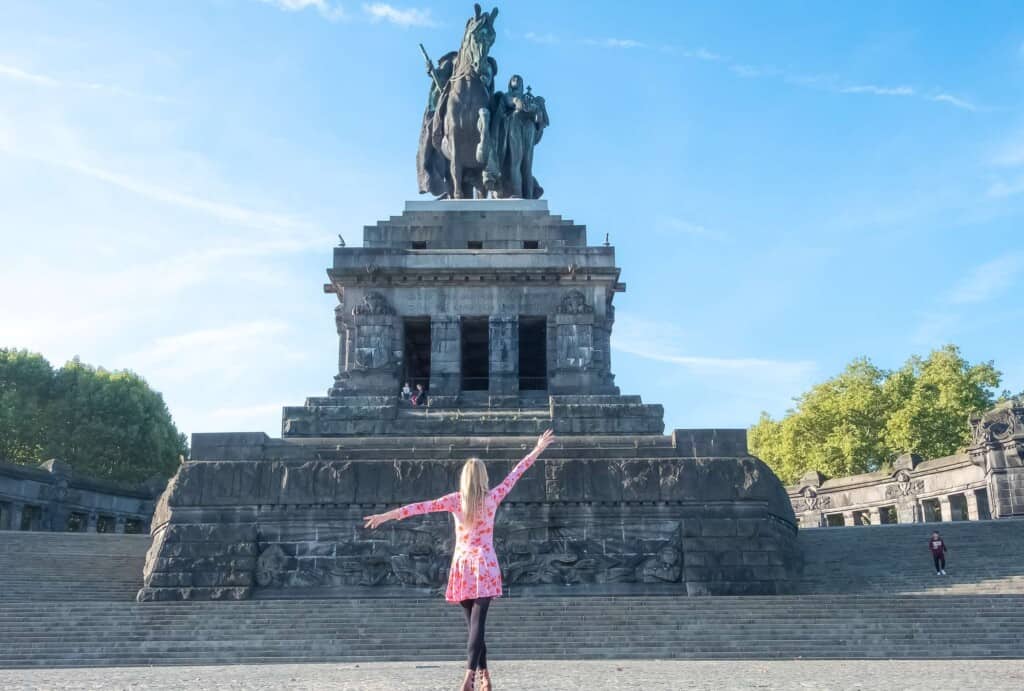 Where to stay in Rhine Valley Germany, hanging out at the German Corner in Koblenz