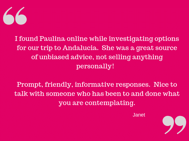 quote from a client about working with a travel blogger