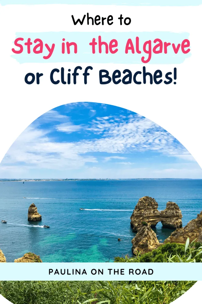 where to stay in algarve pin with rocks of algarve, portugal