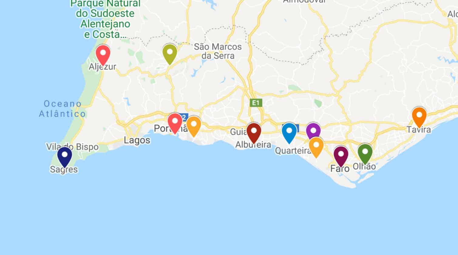 Where To Stay In Algarve Map Resorts 