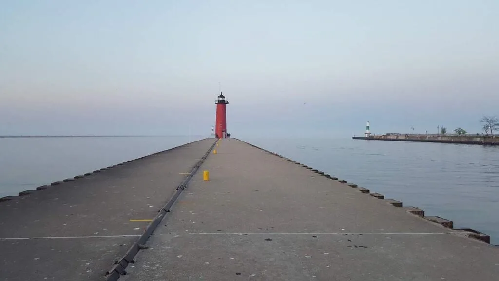 weekend getaways in wisconsin, looking out at kenosha pier