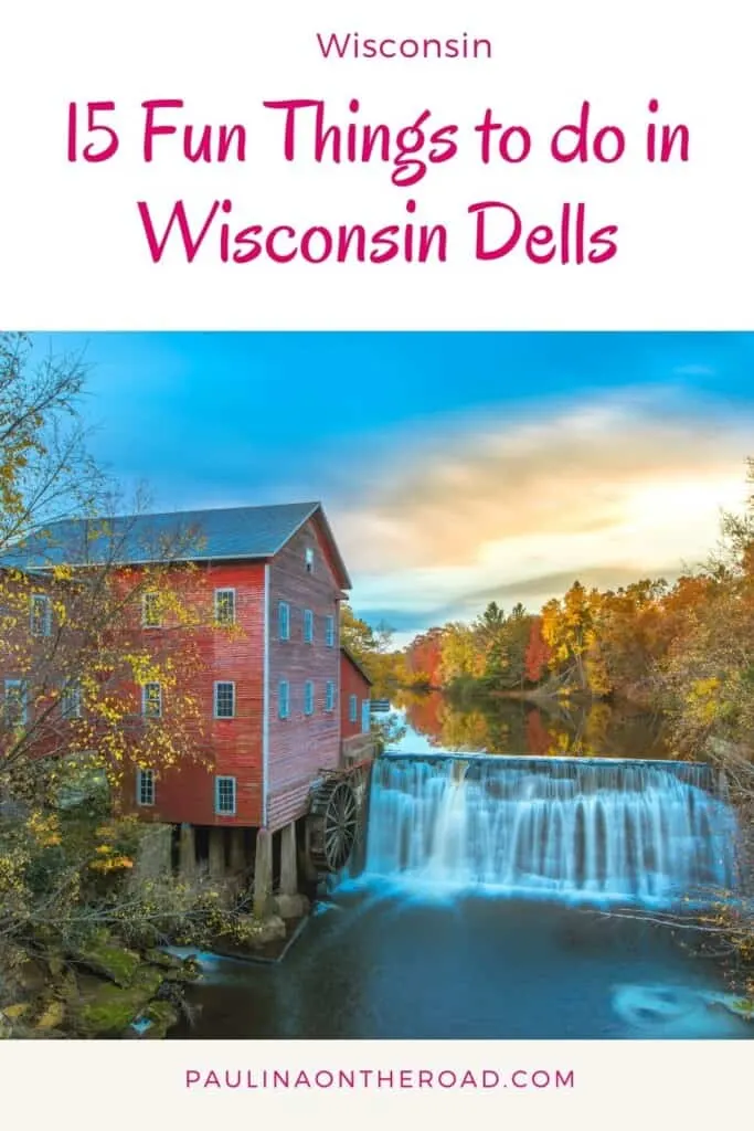 Are you wondering about things to do in Wisconsin Dells? This is the ultimate list of fun things to do in Wisconsin Dells with kids or for adults. From hiking in Wisconsin Dells, visiting an indoor waterpark, or having a romantic dinner in the best restaurants in Wisconsin Dells, this list got you covered for a Wisconsin Dells trip. No wonder it's one of the most popular getaways in Wisconsin. #WisconsinDells #Dells #Wisconsin #Midwest #WisconsinGetaway #TravelUSA #Hiking #WaterPark #Kayaking