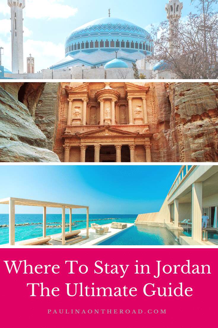 With this Guide on Where To Stay in Jordan you'll find the best hotels in Jordan according to your travel plans. Whether you're planning for beach holidays, spa resorts at Dead Sea, or diving in Aqaba. Find accommodation in Petra and luxury camps in Wadi Rum. #jordan #middleeast #wheretostay #besthotels