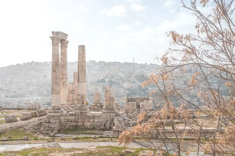 roman ruins in amman, jordan
