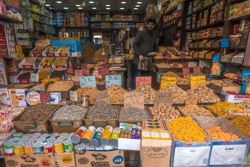 What to do in Jordan Amman, spices and other goods for sale at a spice shop