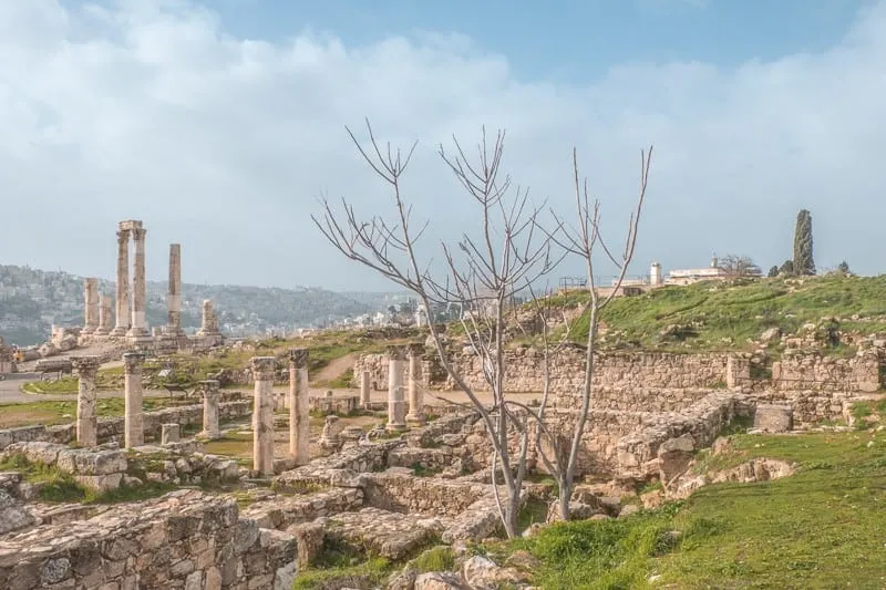 roman theatre ruins in amman, jordan