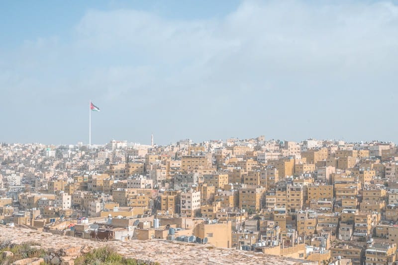 view from the citadel on the city of amman