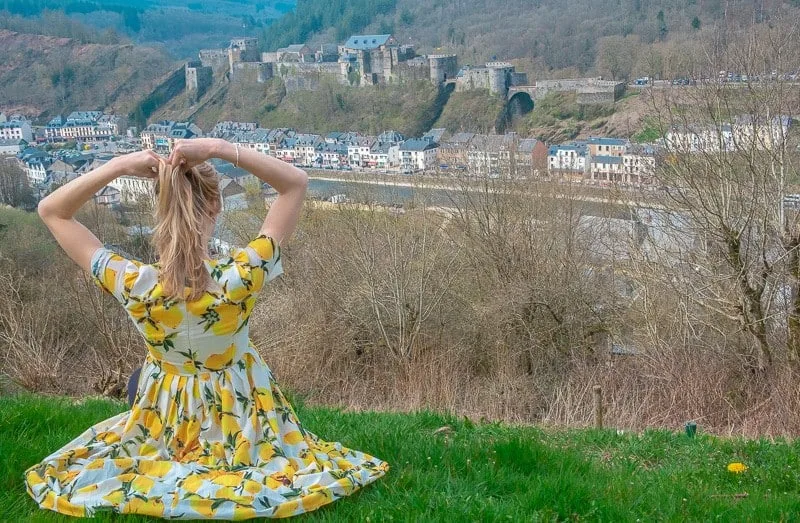 view on the casrtle of bouillon, belgium