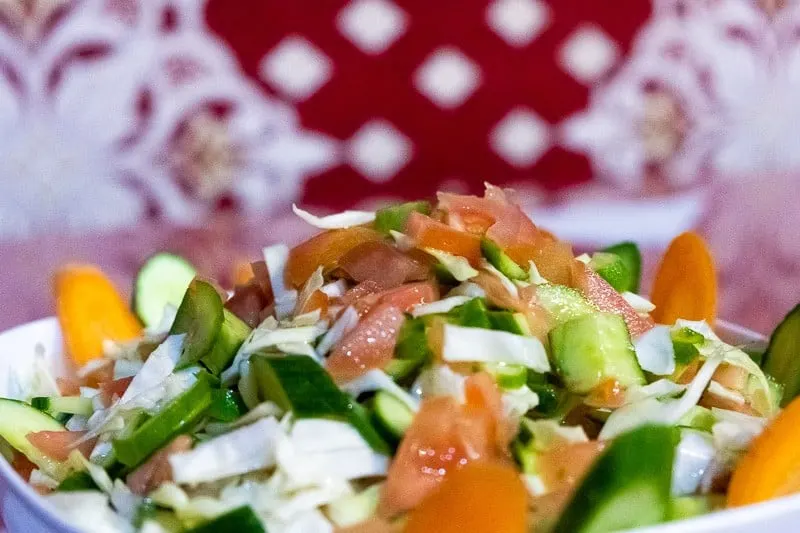 Find out is Wadi Rum worth visiting, close up of a bowl of salad