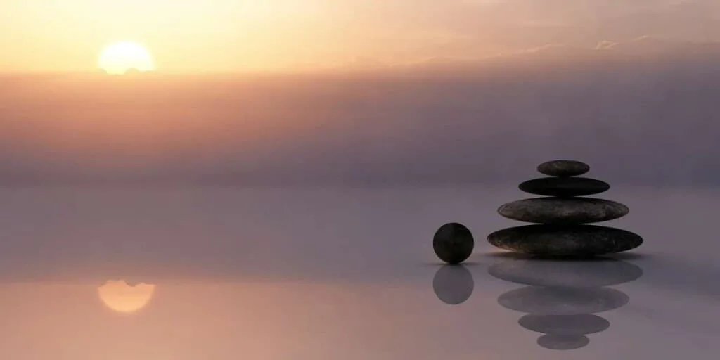 yoga retreats in wisconsin, stones on a lake