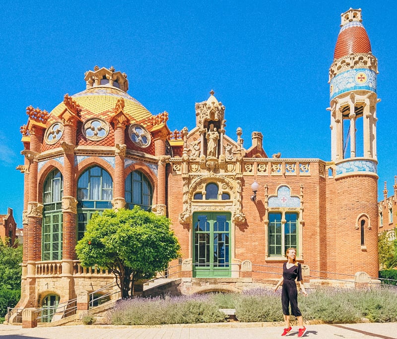 barcelona hospital sant pau during the day with beautiful colors