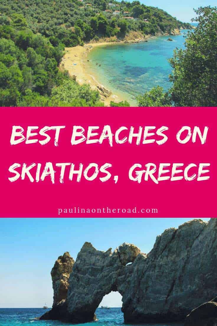 Dream about the best beaches on Skiathos, Greece. This Greek island is a raw hidden gem and its pristine beaches will make you fall in love. Read on about the best Greek beaches on Skiathos island. #greece #greekislands #skiathos