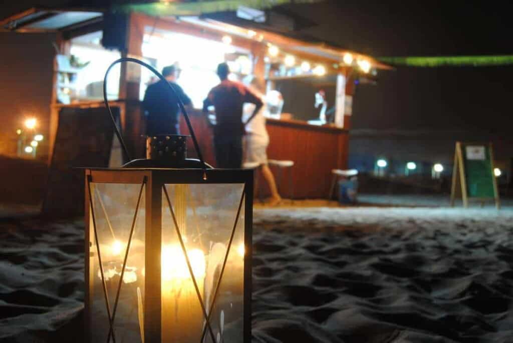 lamp on malagueta beach, spain andalusia, best beaches in malaga