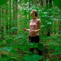 things to do in bialowieza forest, girl hiking in bialowieza forest