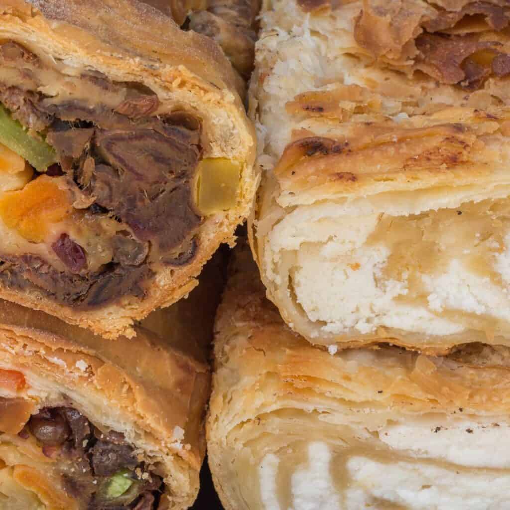 Best Polish Food Crimean Tatar stuffed with dried fruits and cheese stacked together
