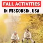 children playing in fall in wisconsin