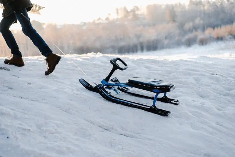 fun winter activities in Wisconsin, sled on ice outdoor