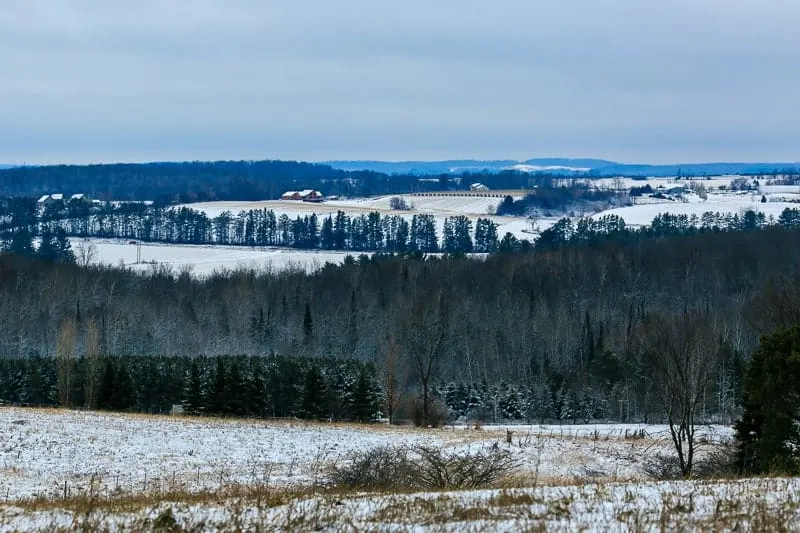 beautiful winter wisconsin landscape, Central Wisconsin, a country landscape in winter