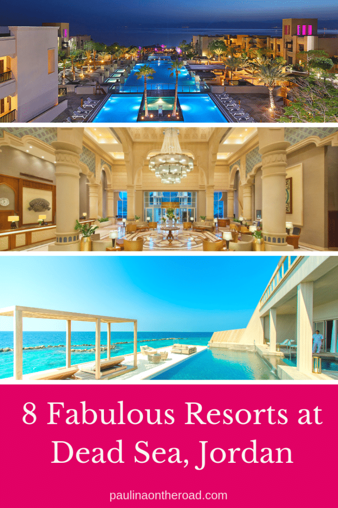 An ultimate guide to the best Dead Sea Jordan Resorts incl Dead Sea Mud Spa treatments, luxury spa experiences at the Dead Sea and day trips. Pamper yourself at Jordan Dead Sea! #jordan #deadsea #jordandeadsearesorts #deadseaspa