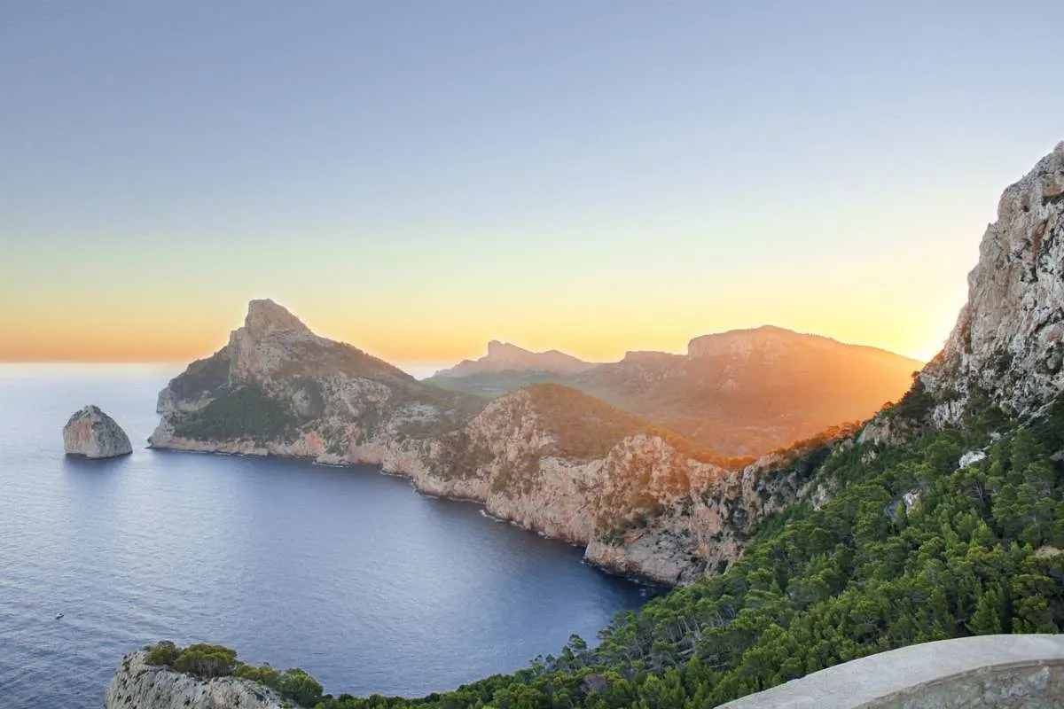 best places to visit in spain in winter, mallorca coast at sunset