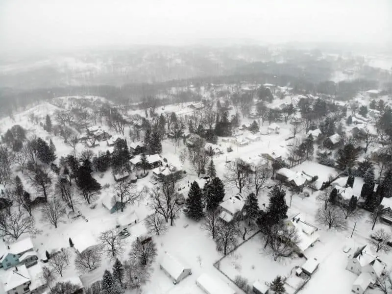 mount horeb in winter, wisconsin