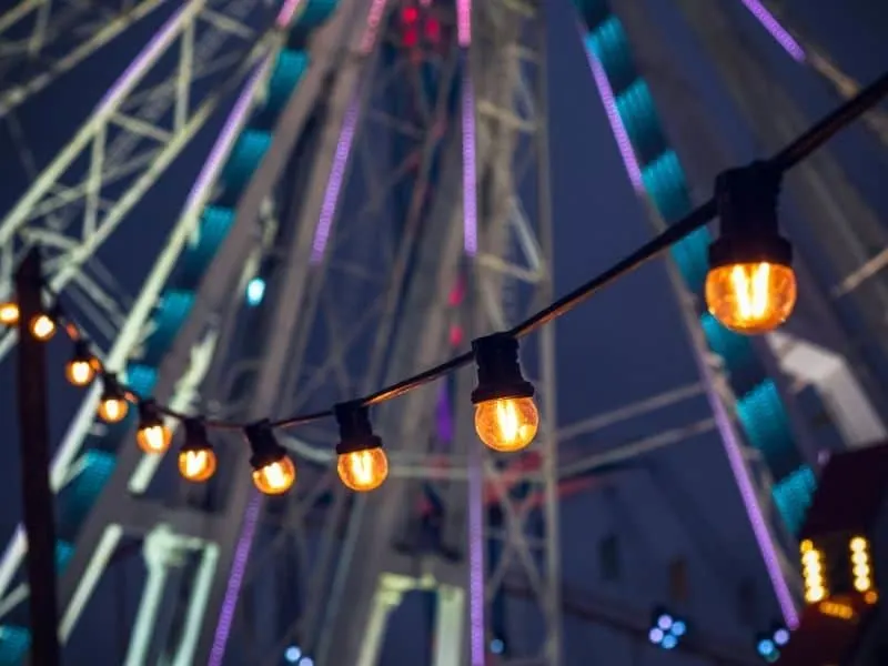 festival lights hanging Winterfest, festival,