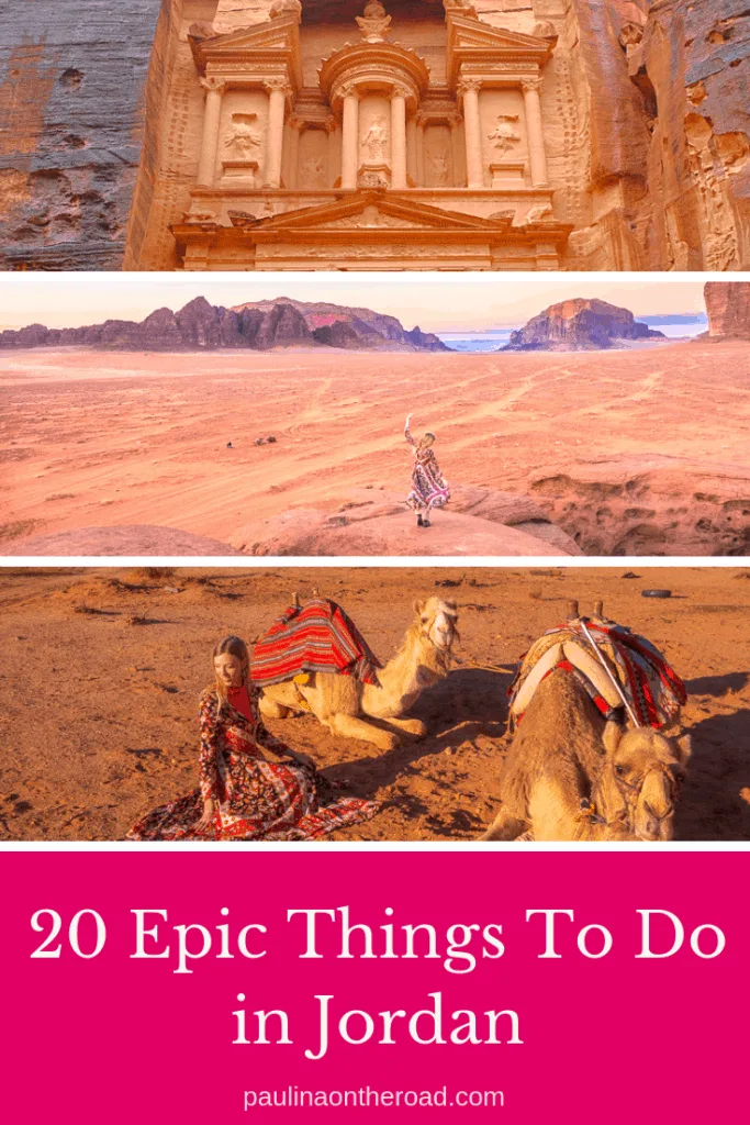 Are you looking for things to do in Jordan? This guide takes you to the best places in Jordan and must-do activities in Jordan incl. Wadi Rum, Petra and much more. #jordan #jordantravel #petra #pinkcity #middleeasttravel #wadirum #wadirumdesert #deadseajordan