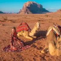 things to do in jordan, camels in wadi rum